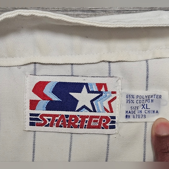 Vintage MLB New York Yankees Home Baseball American league Starter Jersey XL 90s - Picture 4 of 12